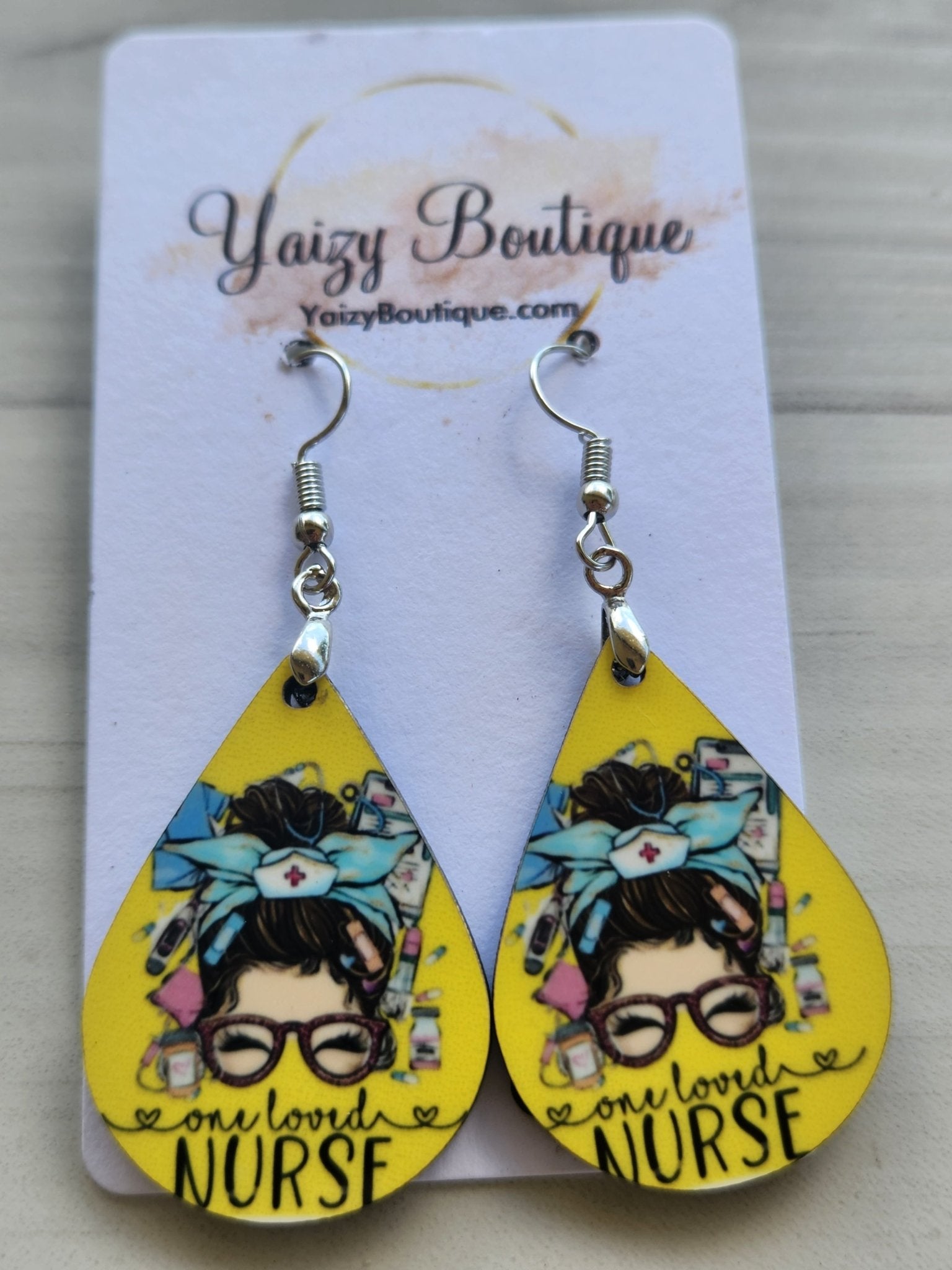 Messy Bun Nurse Handmade Earrings - Yaizy Boutique