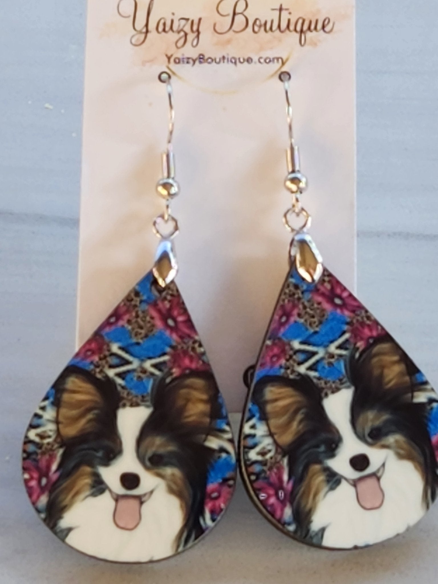 Papillon Dog Earrings - Yaizy Boutique