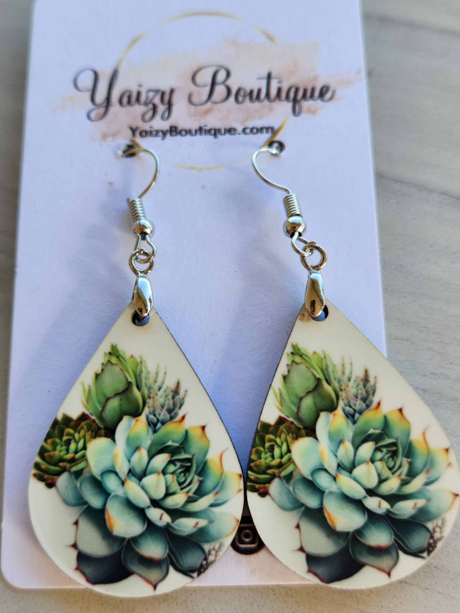 Succulent handmade Earrings - Yaizy Boutique