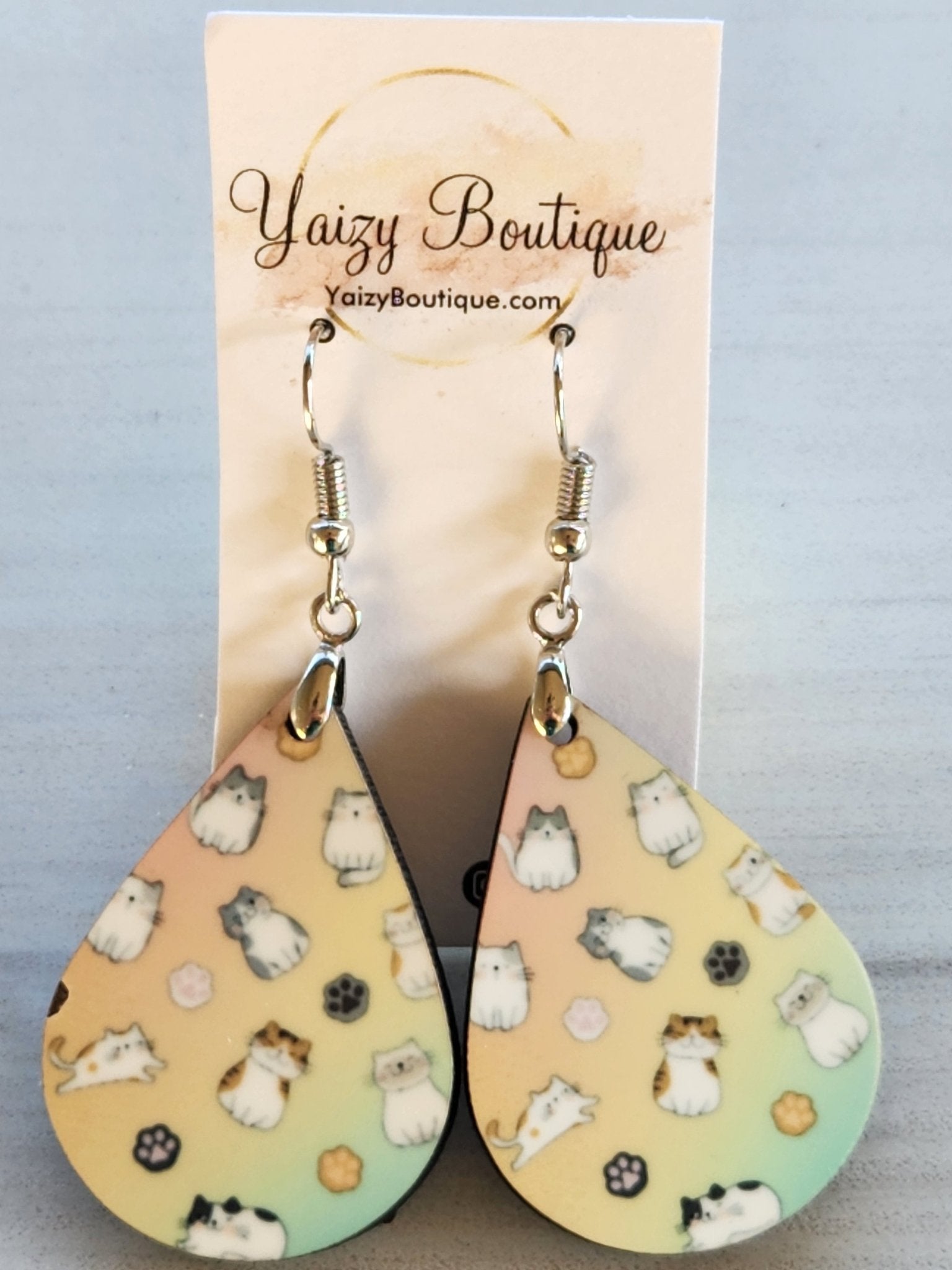 Tiny playing Cat Earrings - Yaizy Boutique